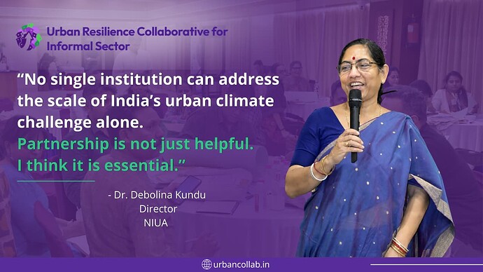 Dr. Debolina Kundu, Director, NIUA, shares her reflections on urban resilience and collaborative action.