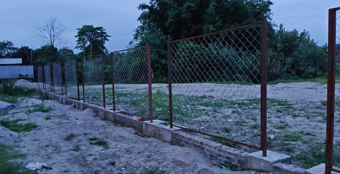 Image 2: Fence installation progress in Boundary wall